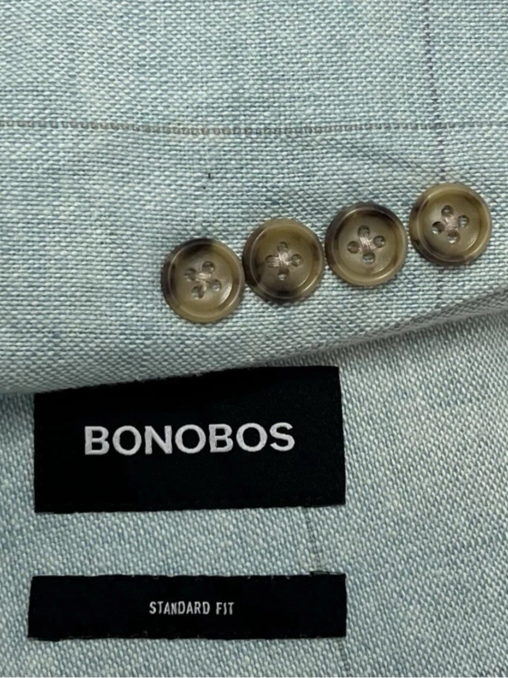 Bonobos Men’s 46R Green Linen Cotton Standard Fit Luigi Zanieri Blazer Jacket